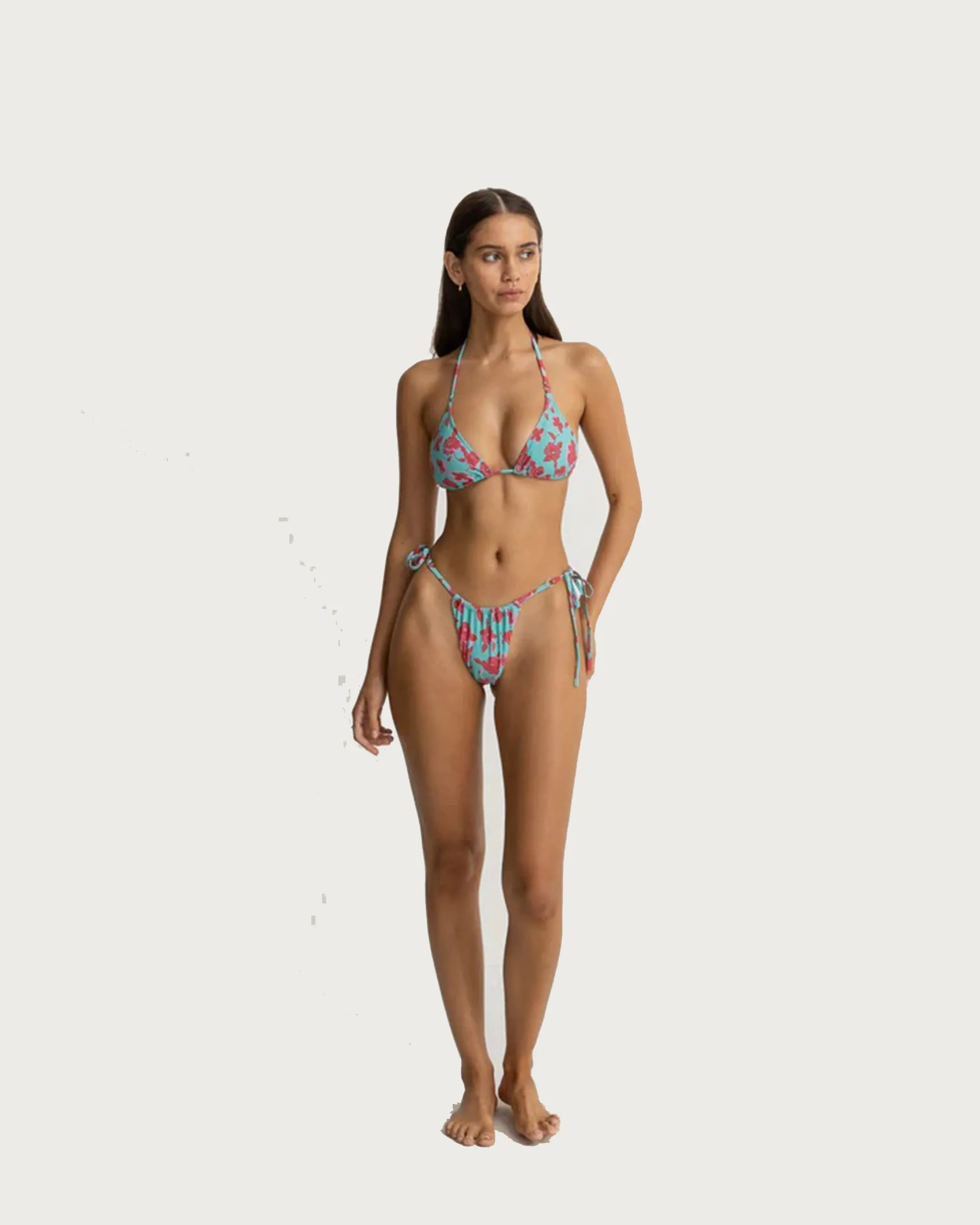 Inferna Blumenmuster Seitlich Gebundene Itsy-Hose