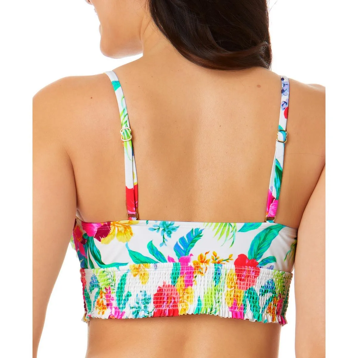 Damen Bikini Oberteil mit Blumenprint und Rüschen für Juniorinnen