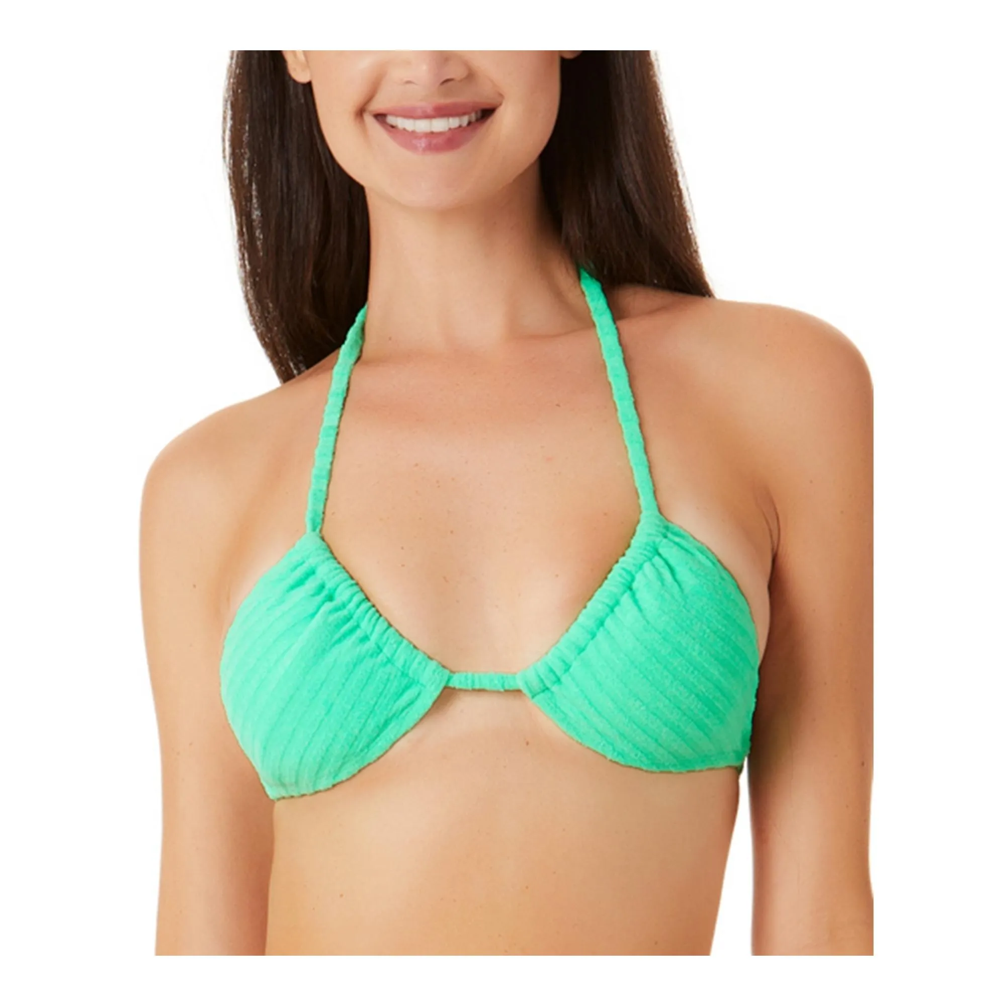 Damen Bikini-Oberteil aus Rippstoff mit Frottier für Juniorinnen