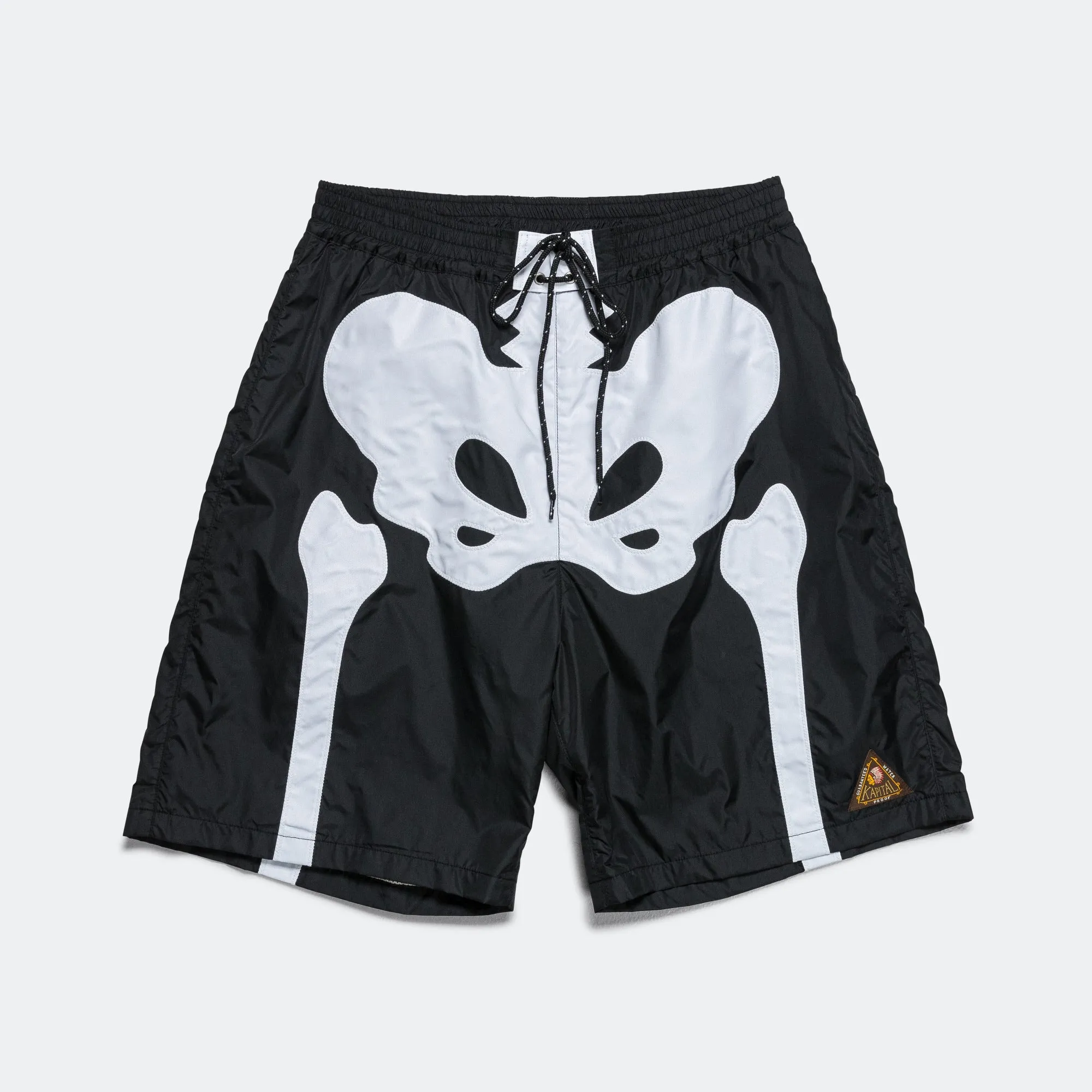 Kapital Clothing Nylon BONE Badehose - Schwarz