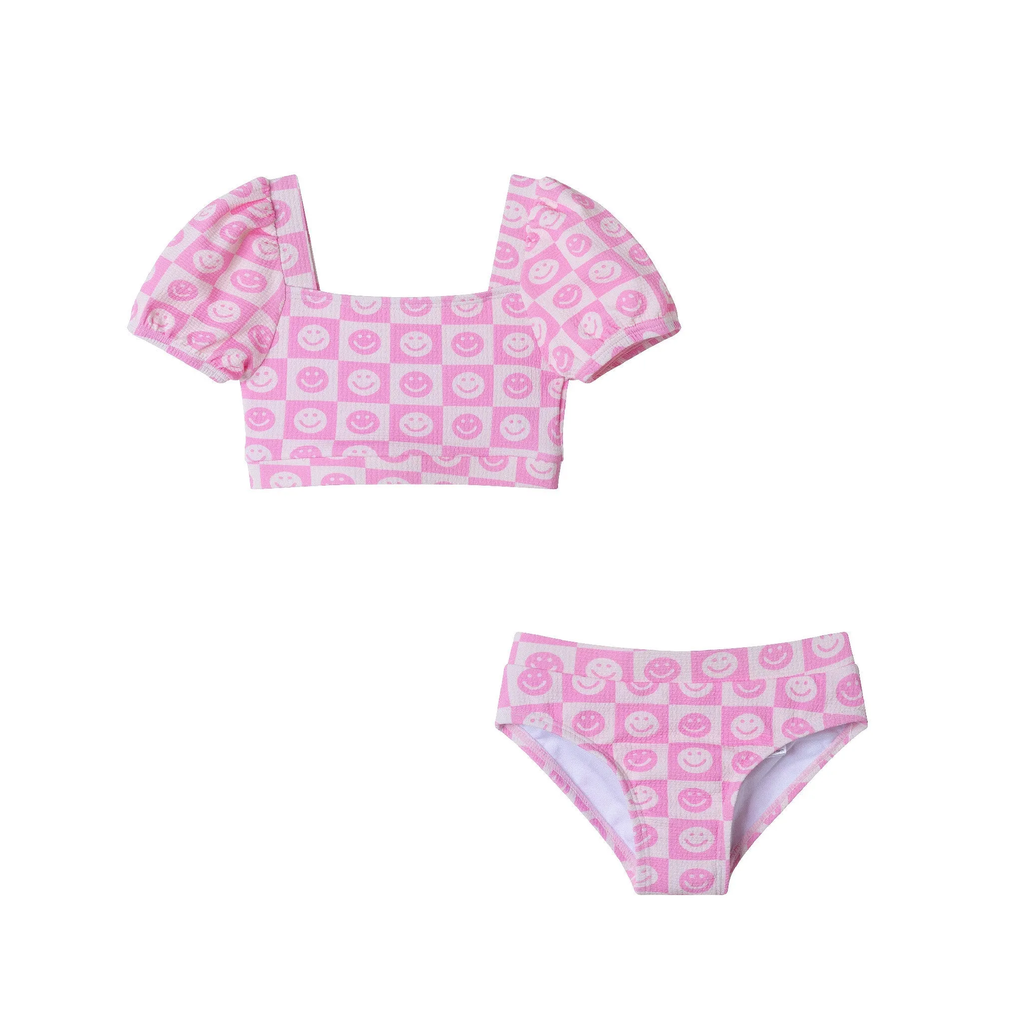 Kinder (2-6x) Bikini Badeanzug-Set | Rosa Smiley Babykids_Andy-Evan