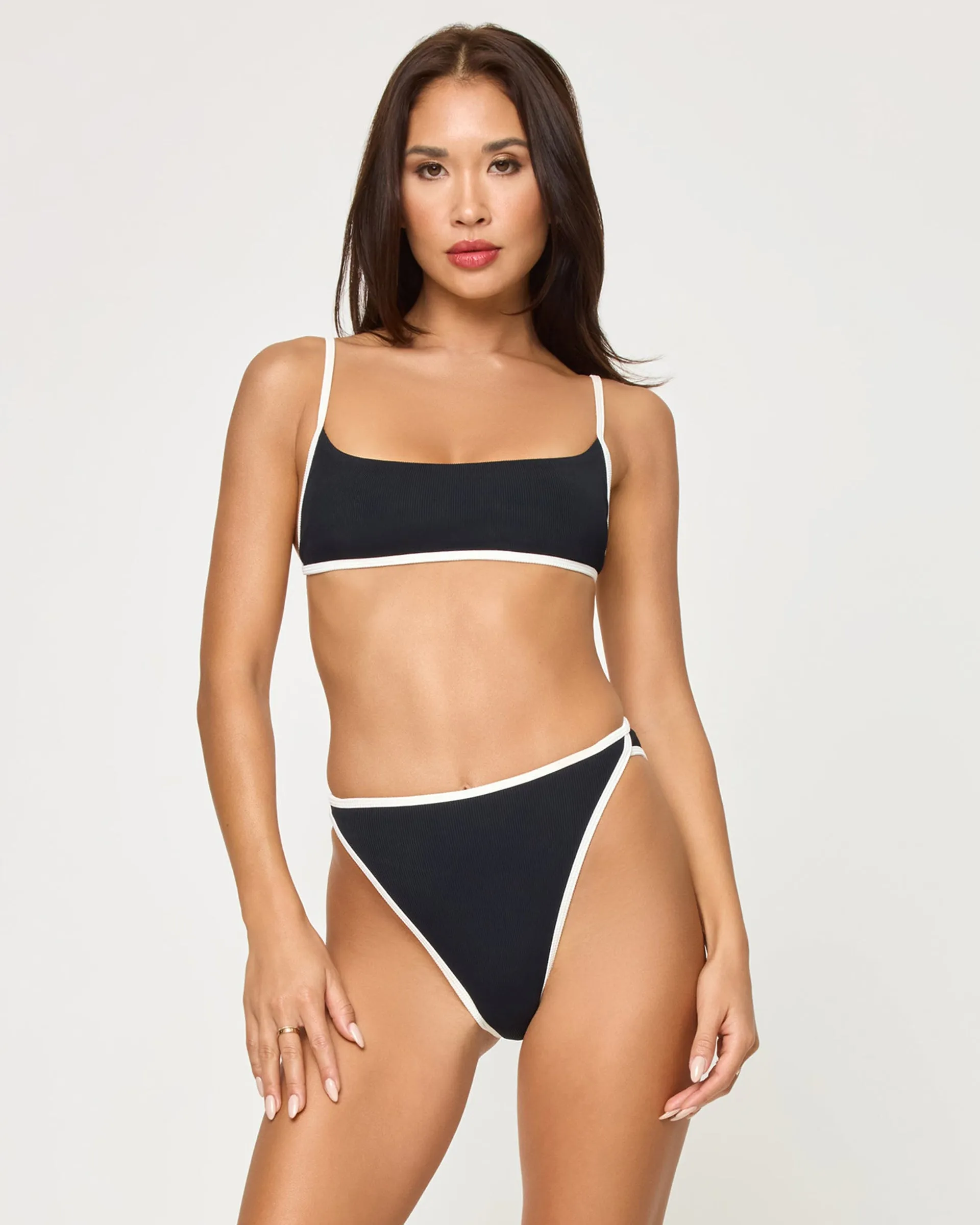 Kourt Bikini Bottom - Schwarz-Creme