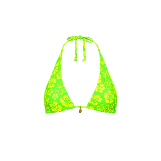 Kulani Kinis Bind Tie Halter Top-Aloha Limette