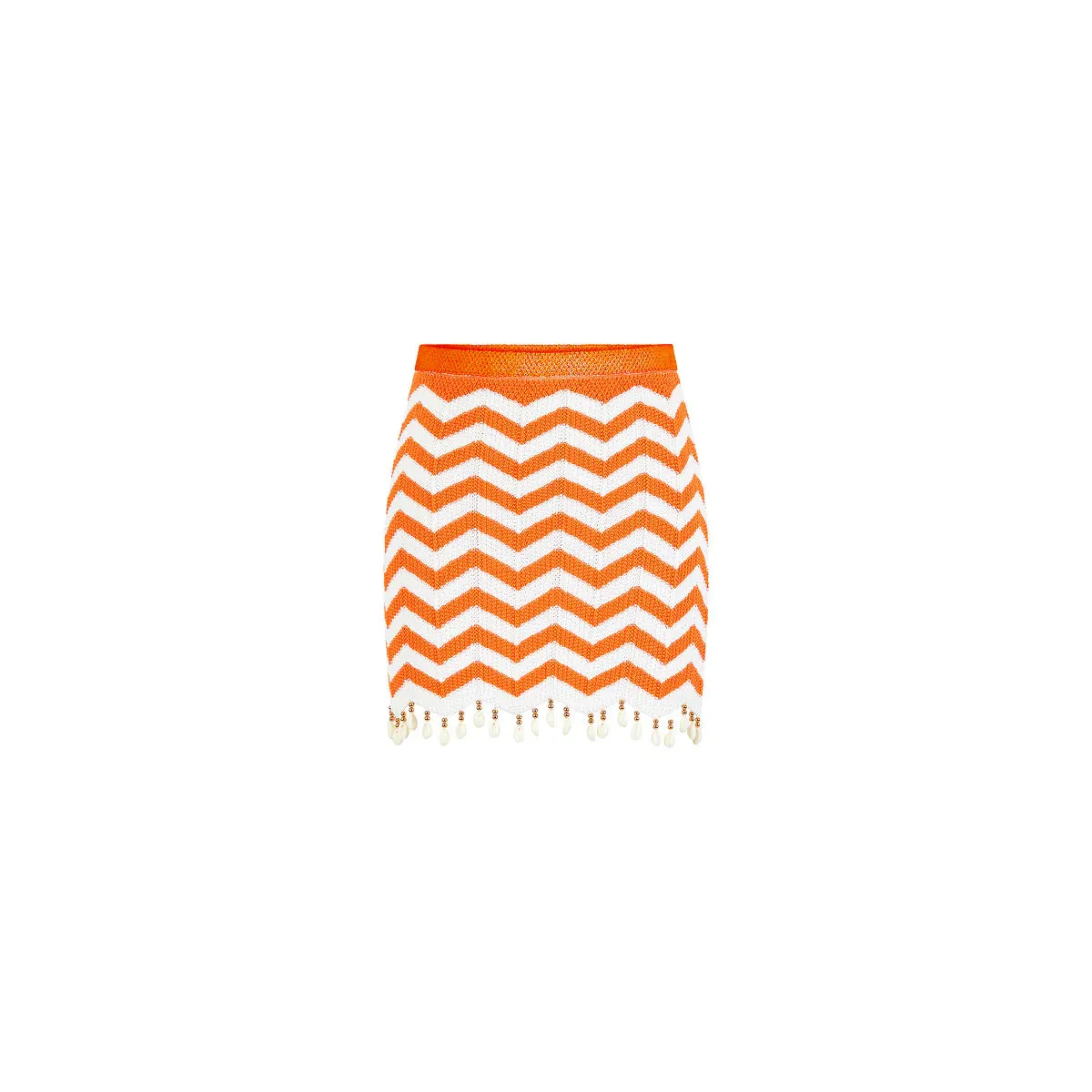 KULANI KINIS Chevron Strick-Minirock - Dreamsicle