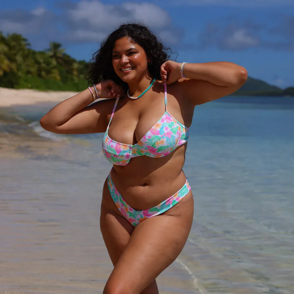 KULANI KINIS Verspielter Unterbüsten-Bikini-Oberteil - Kokosnuss-Träume