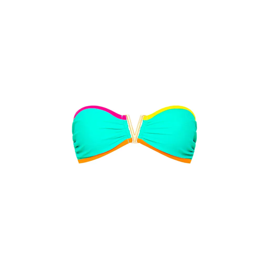 KULANI KINIS Mega V Trägerloser Bandeau-Bikini-Oberteil - Konfetti