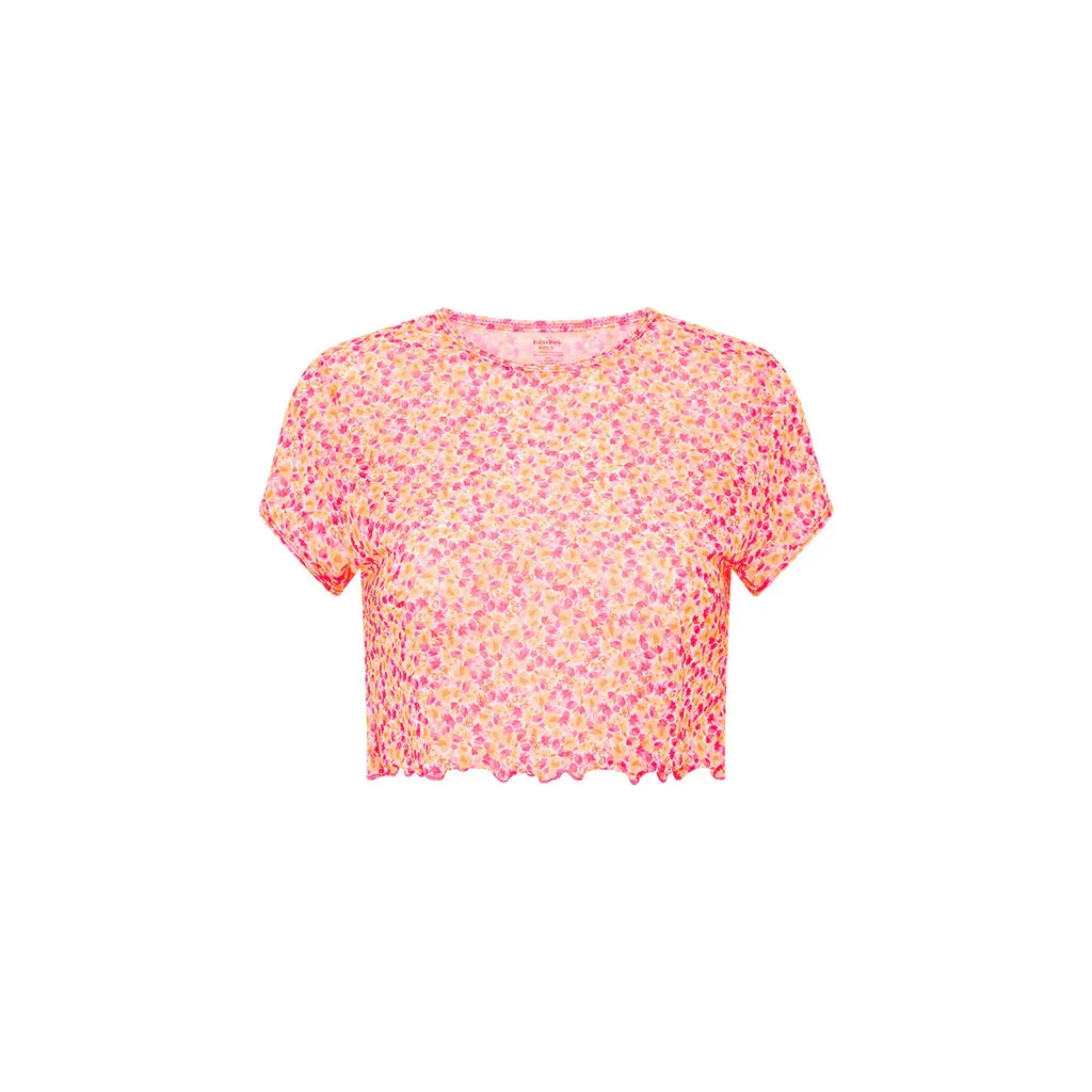 KULANI KINIS Mesh Crop-Top - Sherbert Glitzer