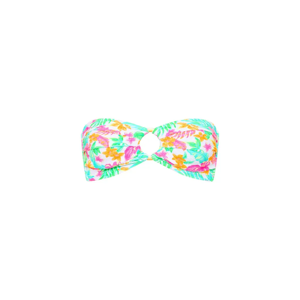 KULANI KINIS Trägerloses Bandeau-Bikini-Oberteil - Kokosnuss-Träume