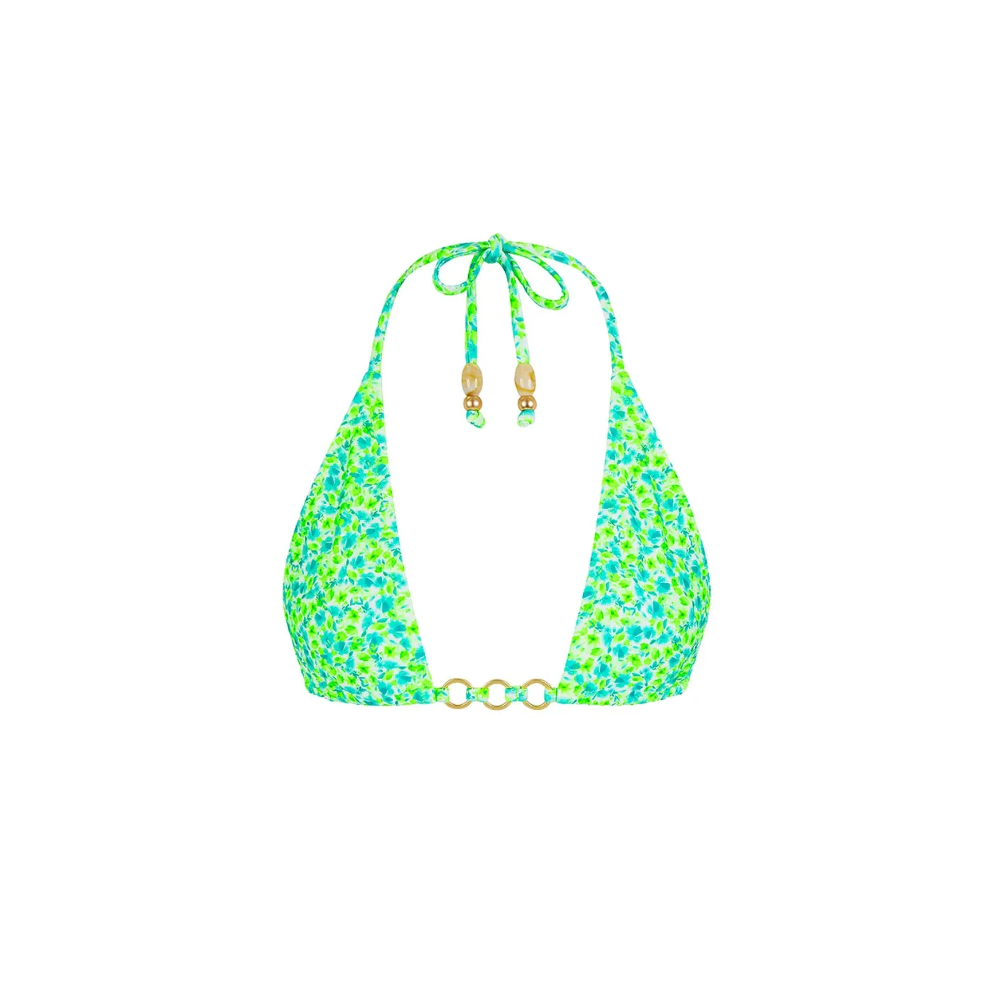 KULANI KINIS Trio Ring Dreiecks-Bikini-Oberteil - Apfelblüte