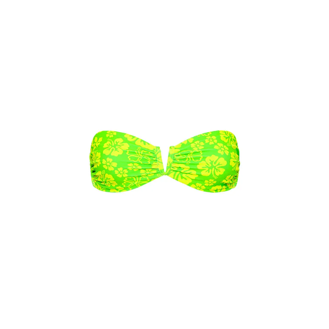 KULANI KINIS V Trägerloses Bandeau-Bikini-Oberteil - Aloha Limette
