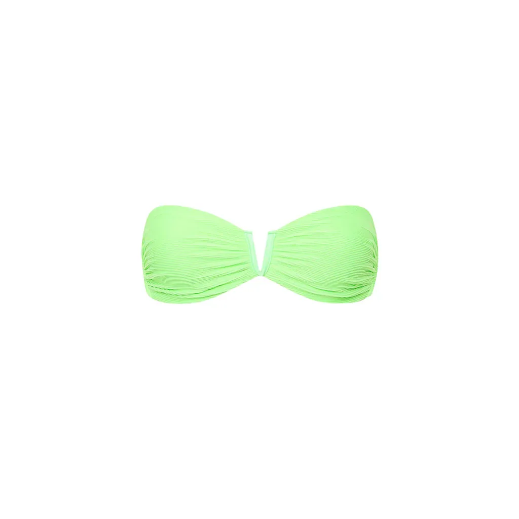 KULANI KINIS V Trägerloser Bandeau-Bikini-Oberteil - Luau Lime