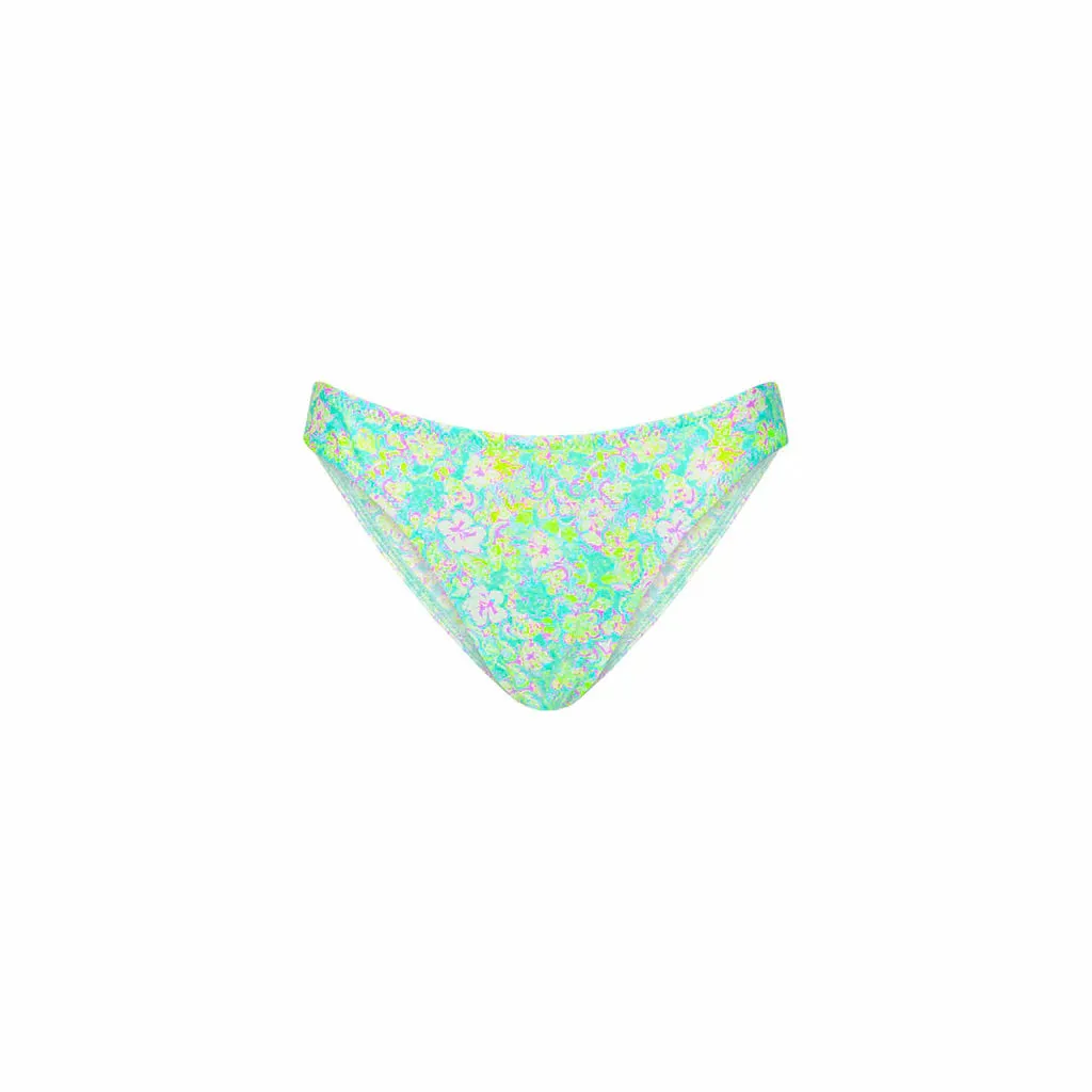 KULANI KINIS Vintage V Bikiniunterteil mit voller Abdeckung - Hibiskus Fizz