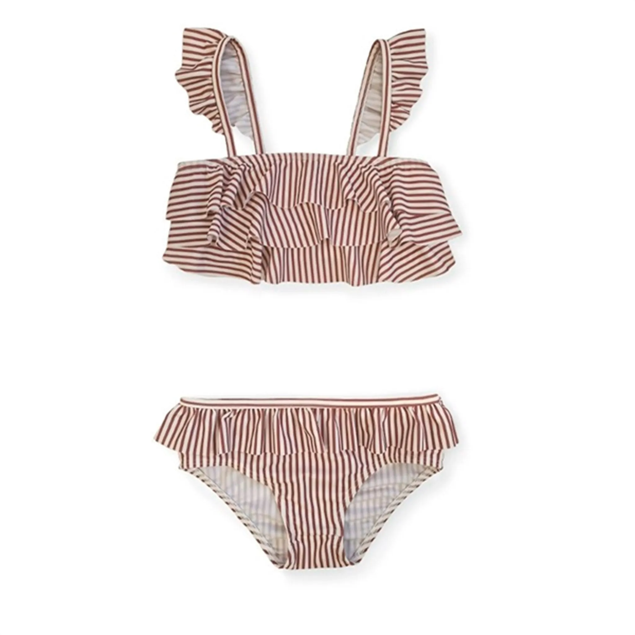 MINI A TURE Guilia Gedruckter UV50 Bikini Eichelbraun Gestreift Babykids_Mini-A-Ture