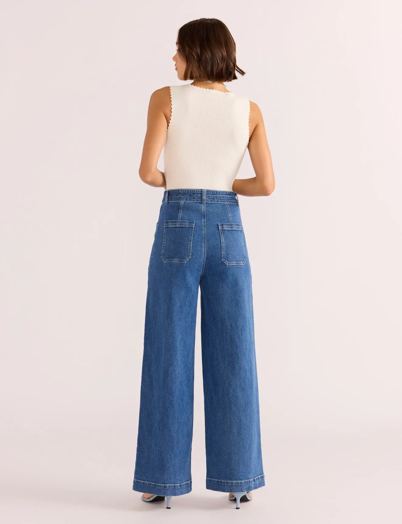 MinkPink Kleidung Ellis Denim Panel Jeans | Denim