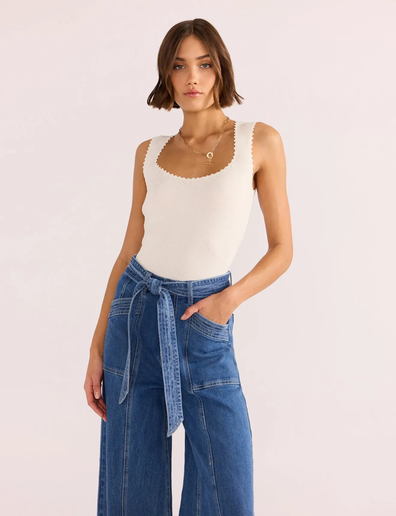 MinkPink Kleidung Ellis Denim Panel Jeans | Denim