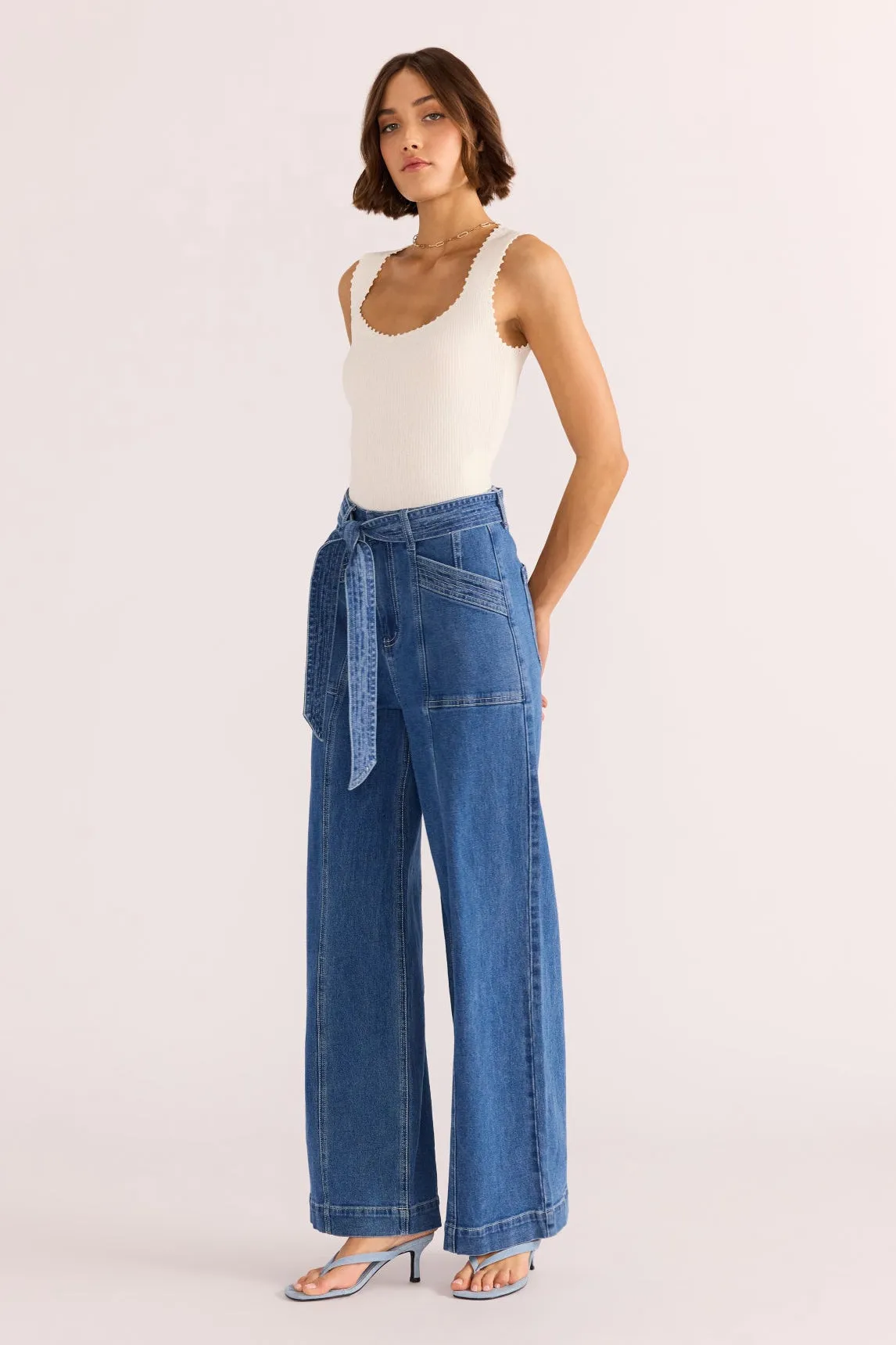 MinkPink Kleidung Ellis Denim Panel Jeans | Denim