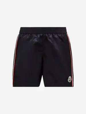 Moncler Enfant Jungen Logo Badeshorts in Marine