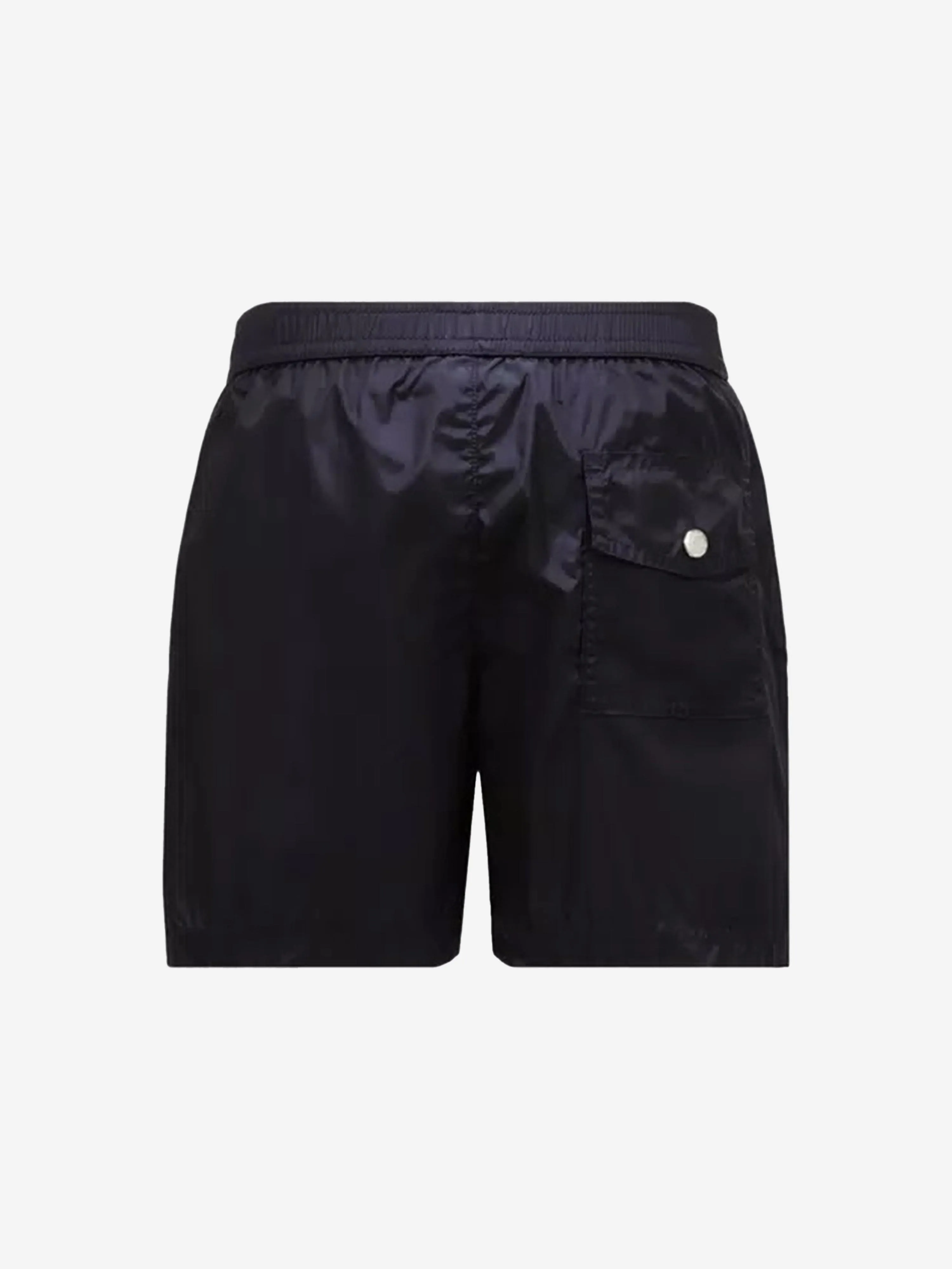 Moncler Enfant Jungen Logo Badeshorts in Marine