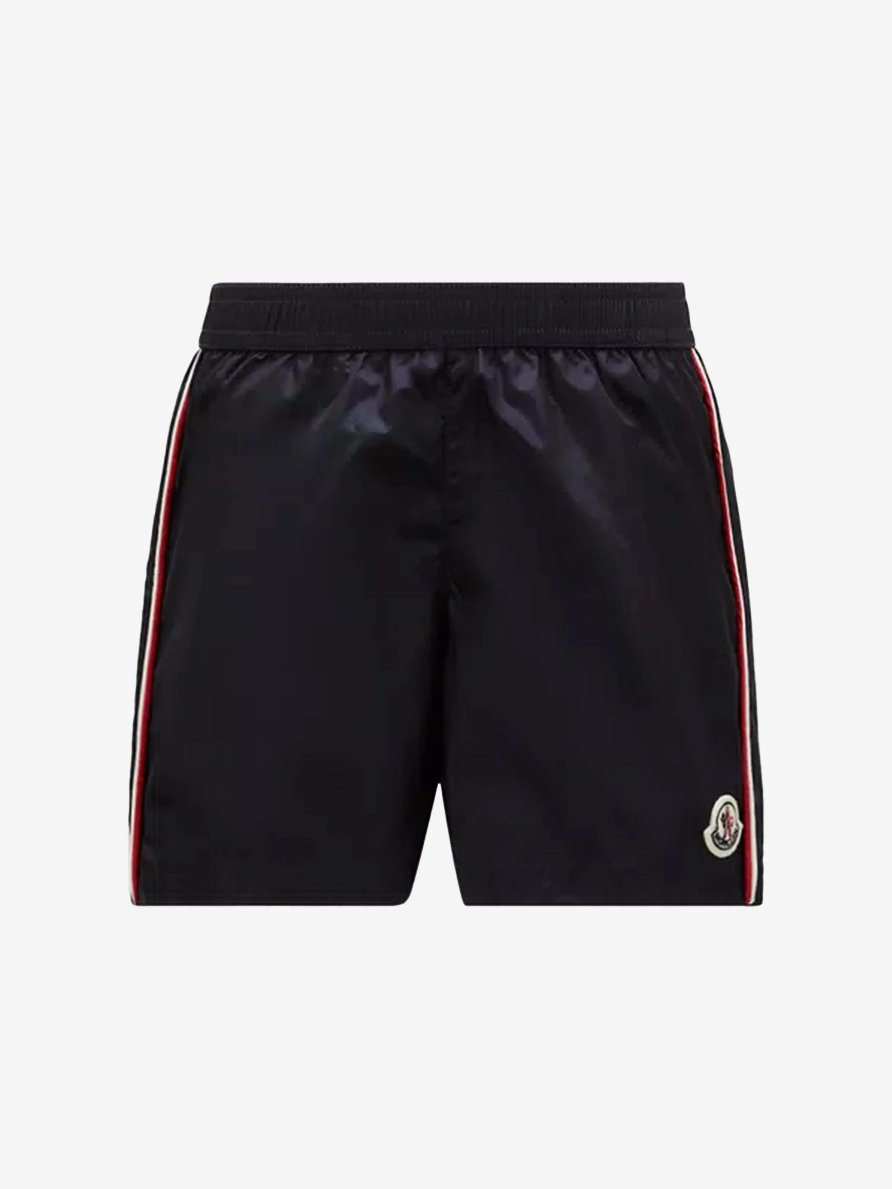 Moncler Enfant Jungen Logo Badeshorts in Marine