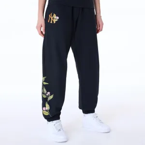 New Era Joggerhosen & Trainingshosen New York Yankees Damen MLB Blumenmuster Schwarze Joggerhosen