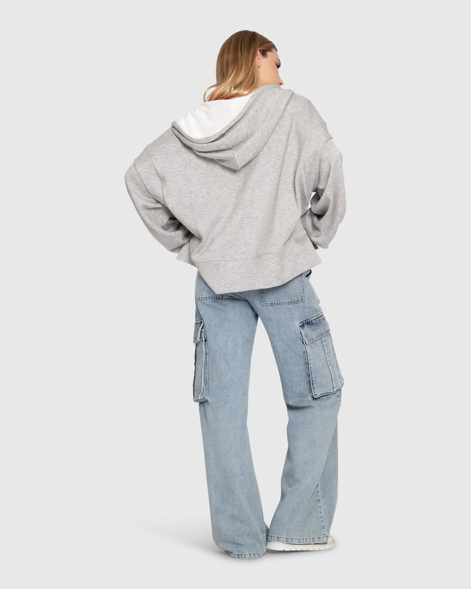 No Ordinary Love Zip Hoodie - Grau Meliert