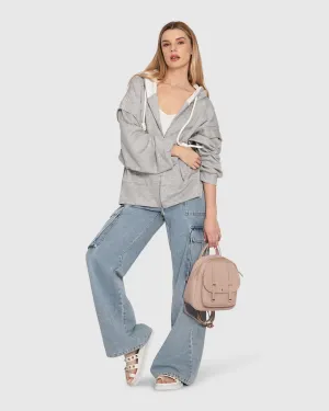No Ordinary Love Zip Hoodie - Grau Meliert
