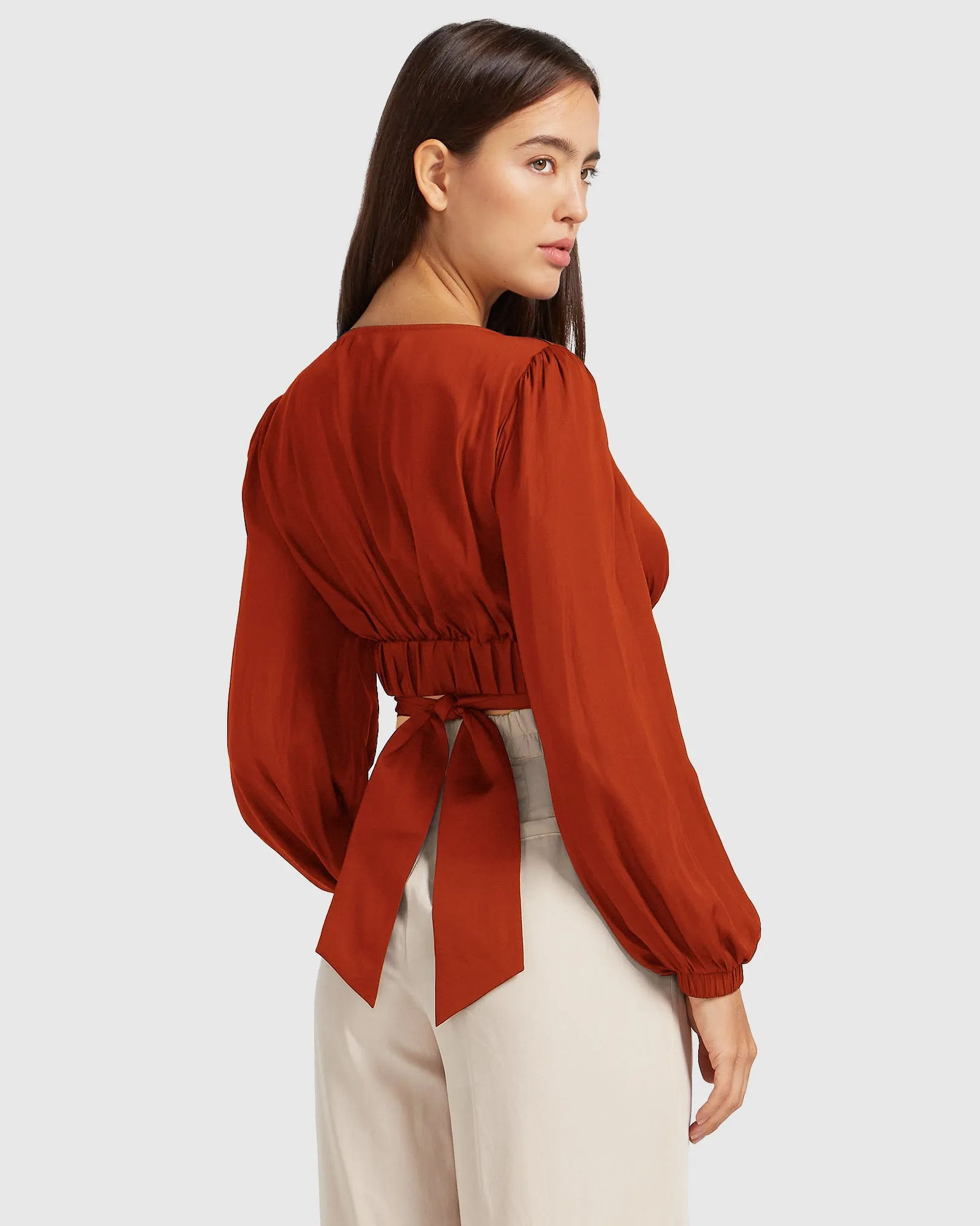 No Way Home Cropped Top - Terrakotta ENDVerkauf
