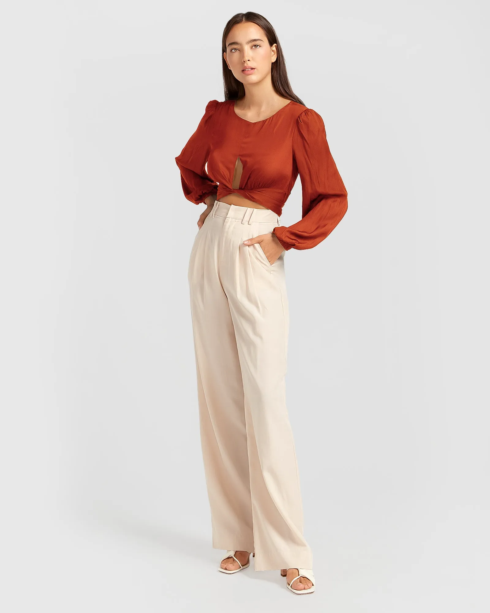 No Way Home Cropped Top - Terrakotta ENDVerkauf