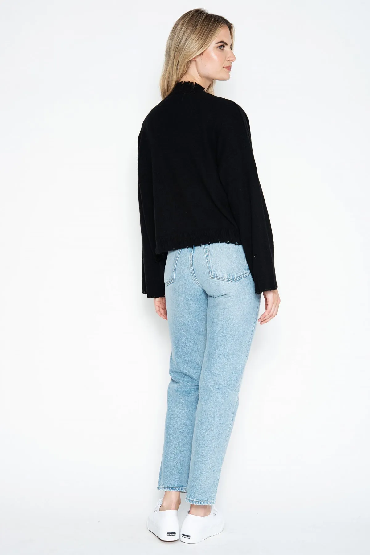 Ein grauer Tag | Porter Kaschmir offener Cardigan