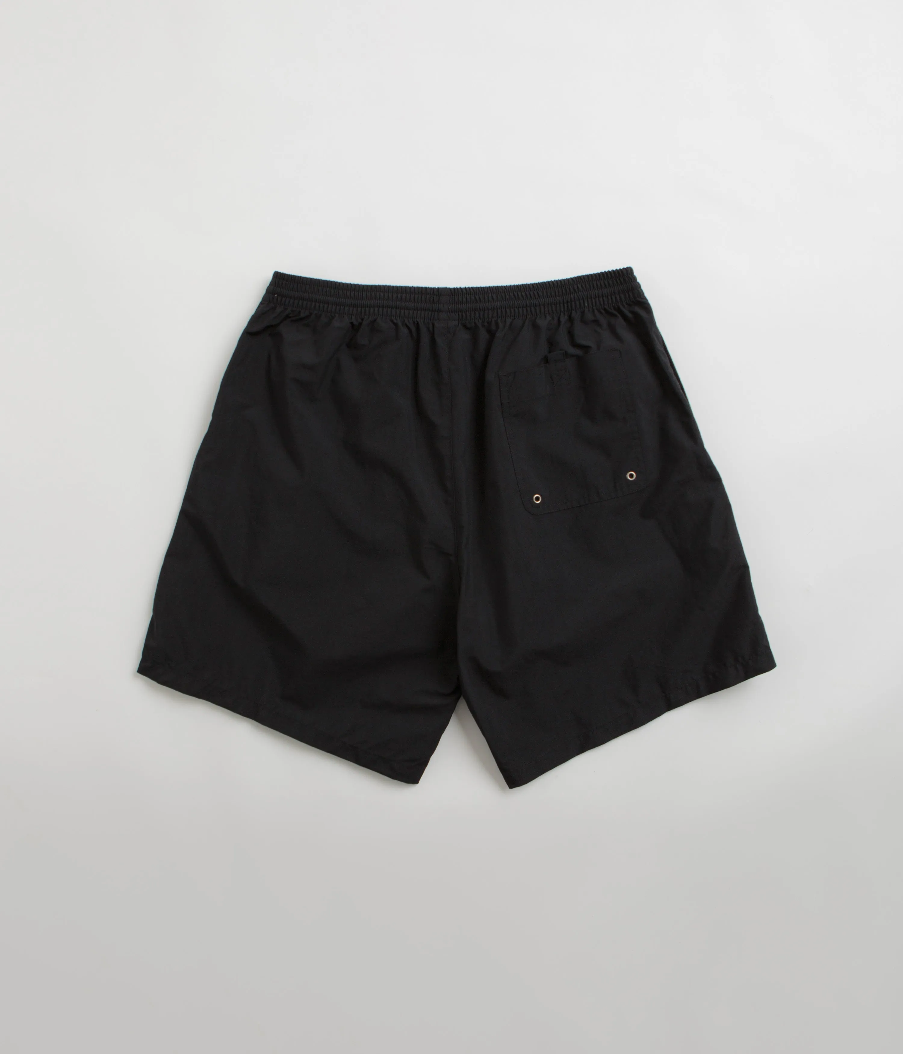 Polar Square Streifen Badeshorts - Schwarz / Jadegrün Polar Kleidung