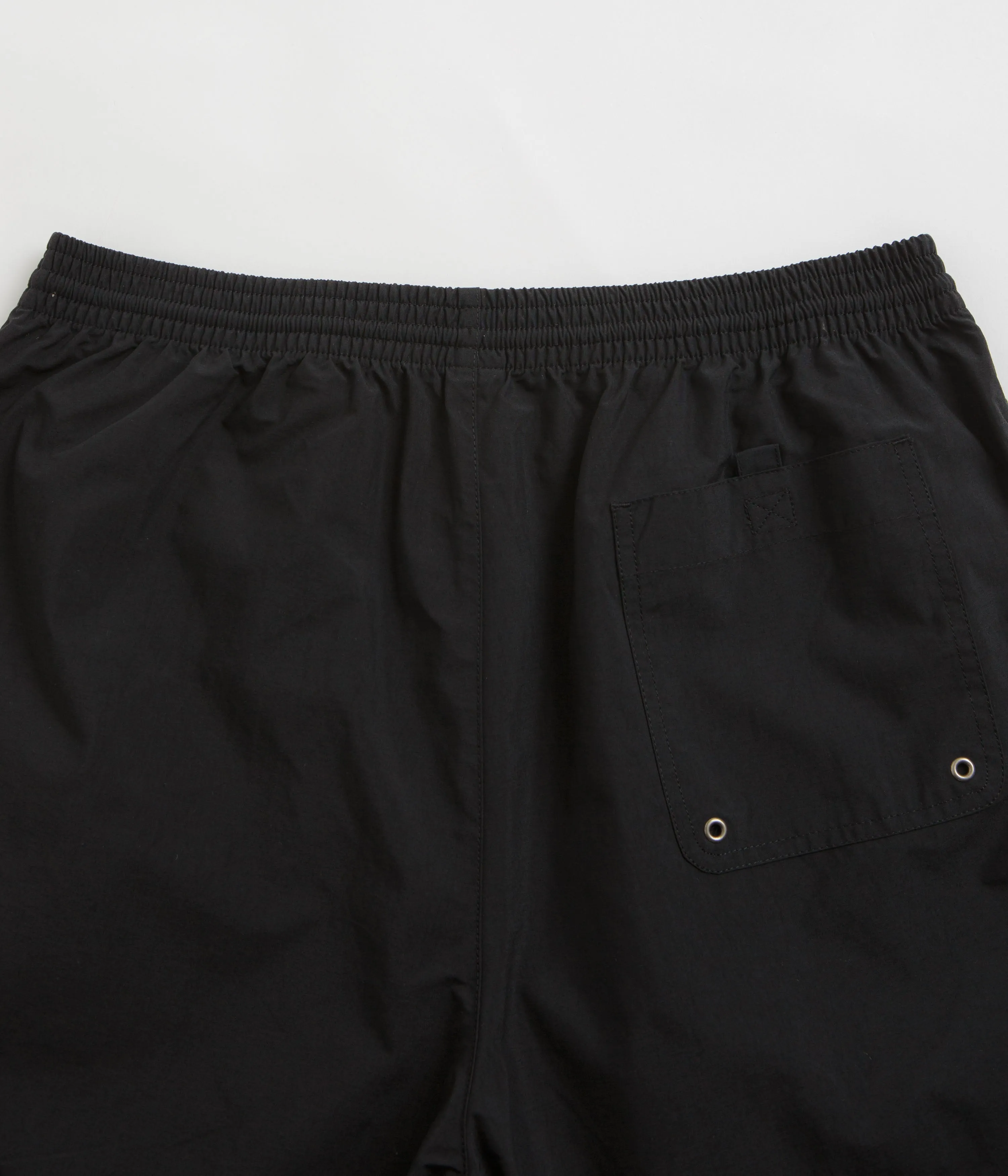 Polar Square Streifen Badeshorts - Schwarz / Jadegrün Polar Kleidung