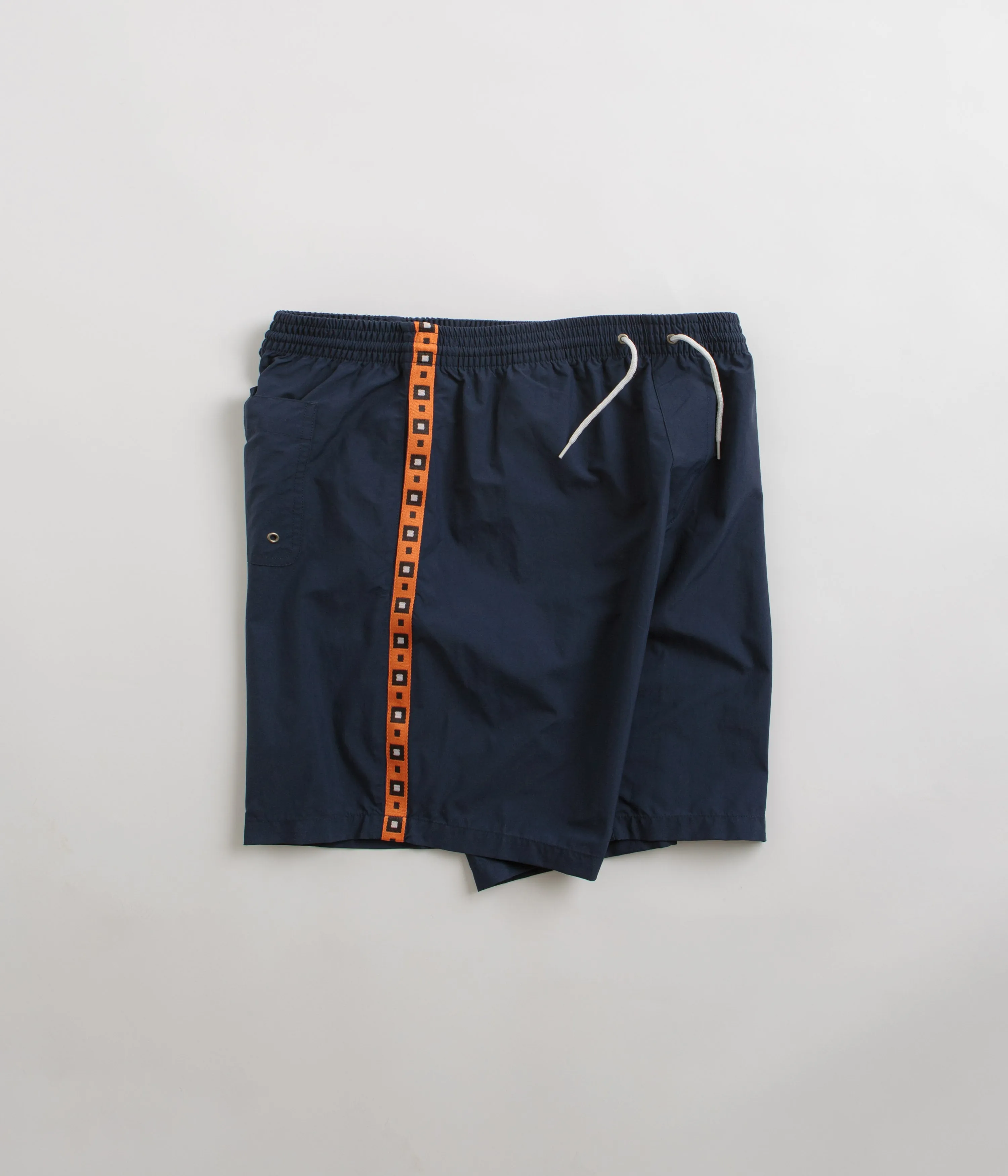 Polar Square Streifen Badehose - Marine / Orange Polar Kleidung
