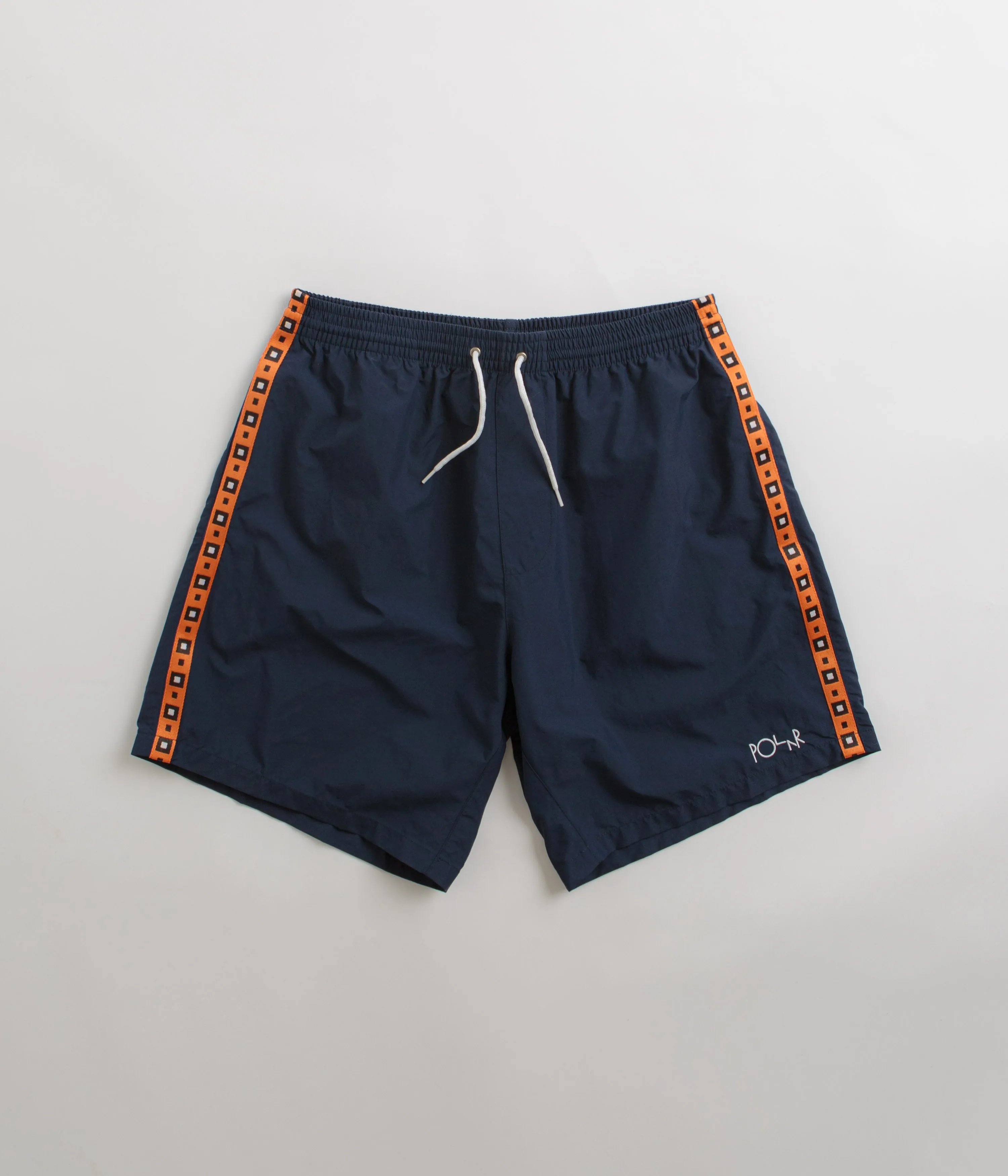 Polar Square Streifen Badehose - Marine / Orange Polar Kleidung