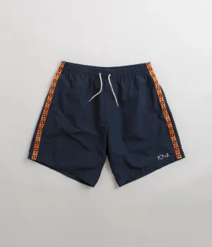 Polar Square Streifen Badehose - Marine / Orange Polar Kleidung