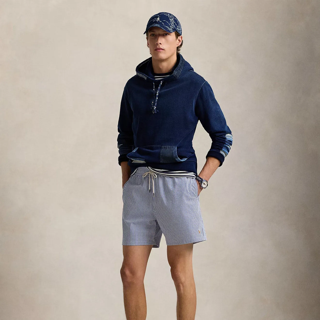 Polo Ralph Lauren 14,5 cm Traveller Badehose Cruise Royal Seersucker Polo Ralph Lauren Kleidung
