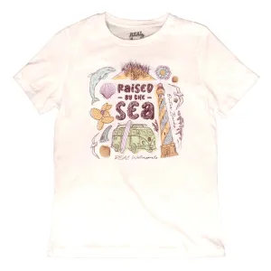 REAL Vom Meer geprägtes T-Shirt-Weiß