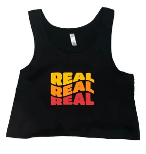 REAL Triple Wave Tank-Schwarz