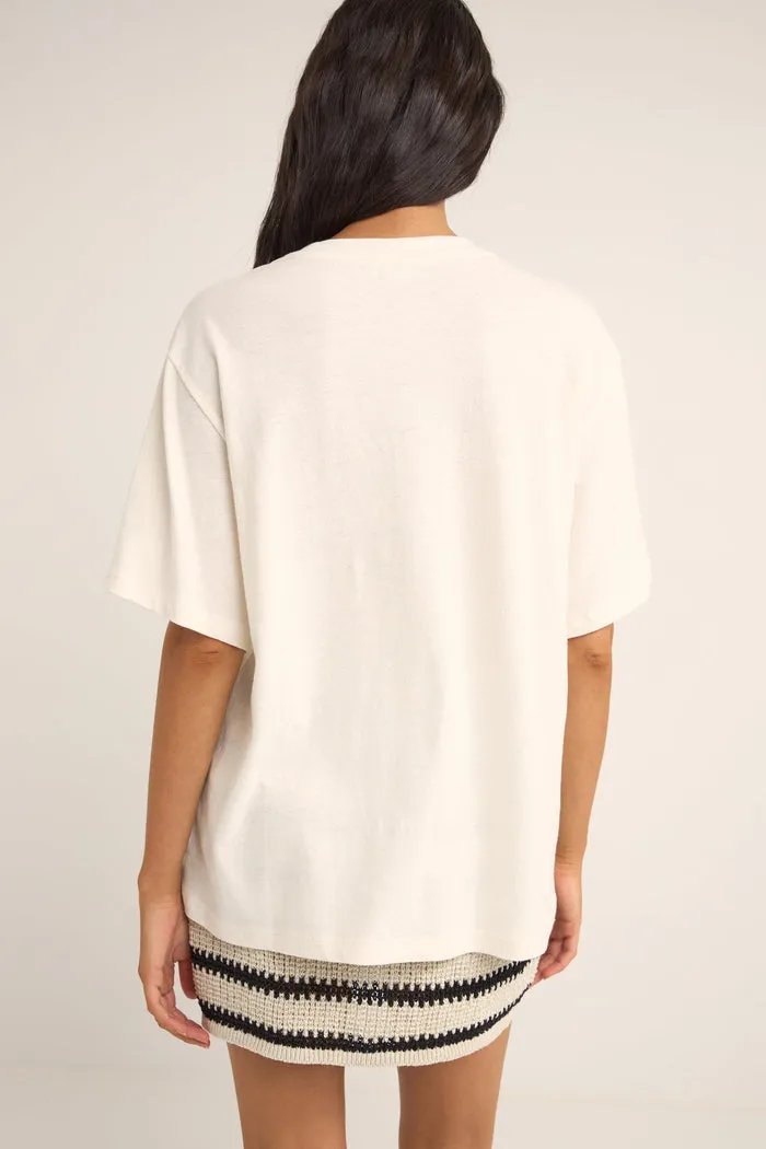 Rhythm Bloom Studio Übergroßes T-Shirt - Natur