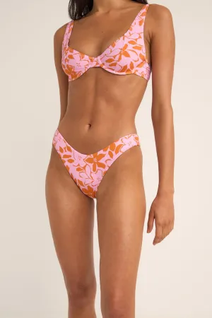 RHYTHM Bora Bora Blumen-Hochschnitt-Hose - Pink