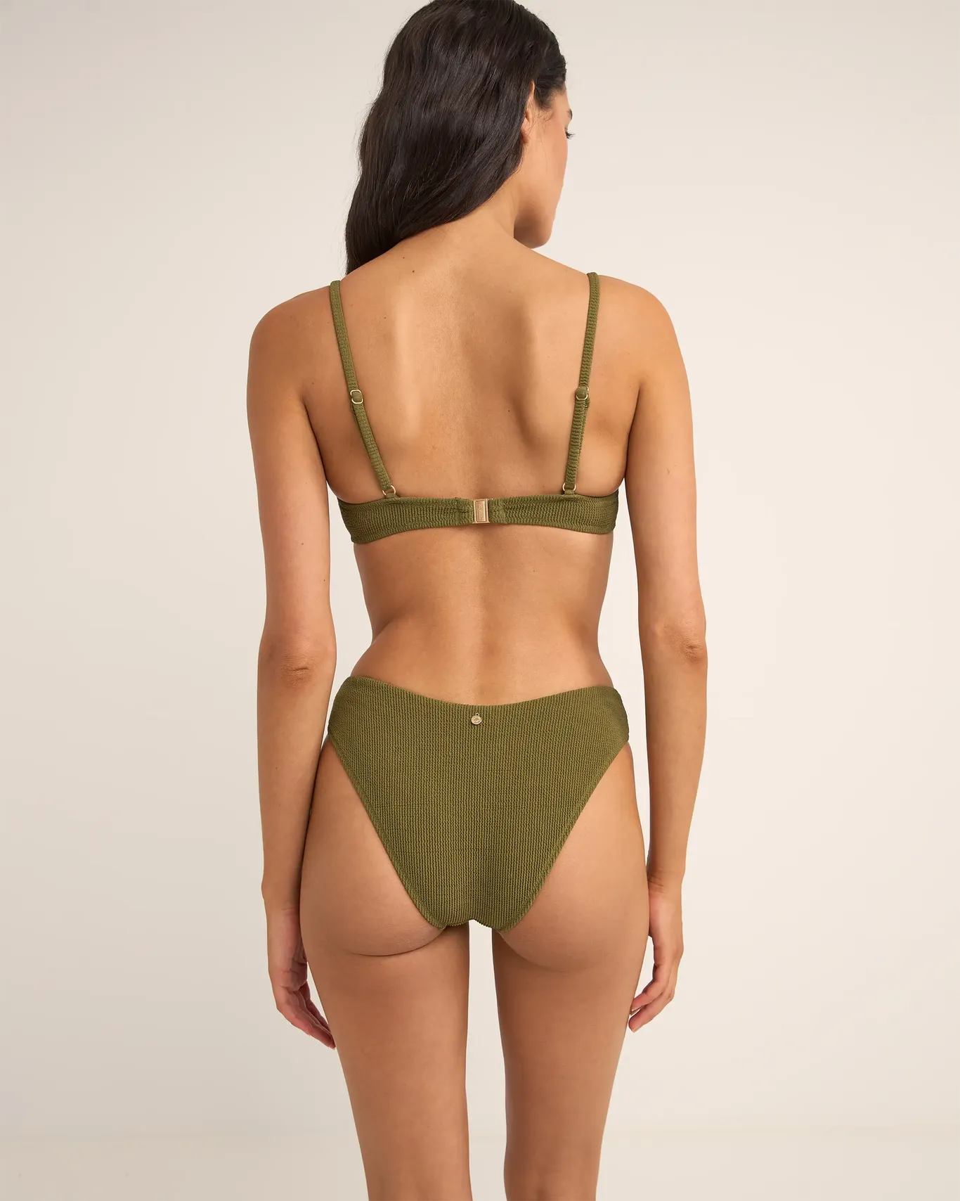 RHYTHM Isla Rib Spärliche Bikini-Unterteil - Efeu