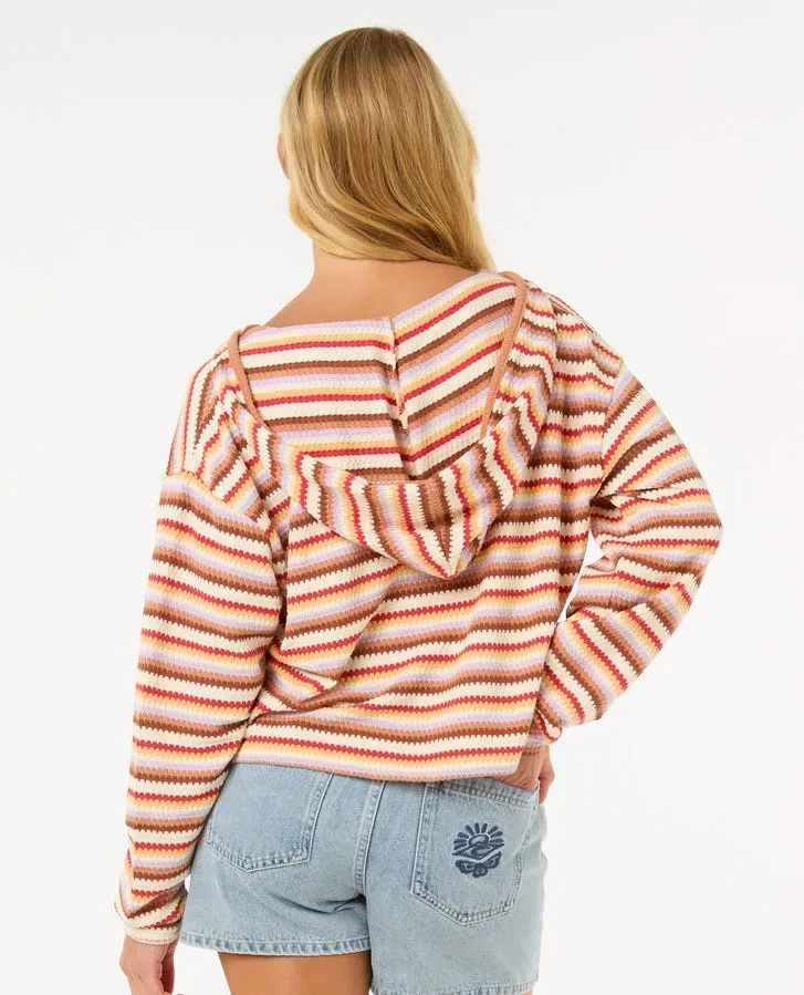 Rip Curl Bobbi Strickkapuzen-Langarm-Shirt - Mehrfarbig