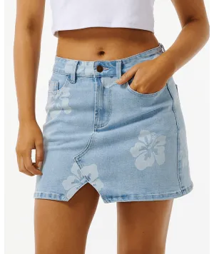 Rip Curl Hibiscus Heat Overdyed Denim Rock-Hellblau