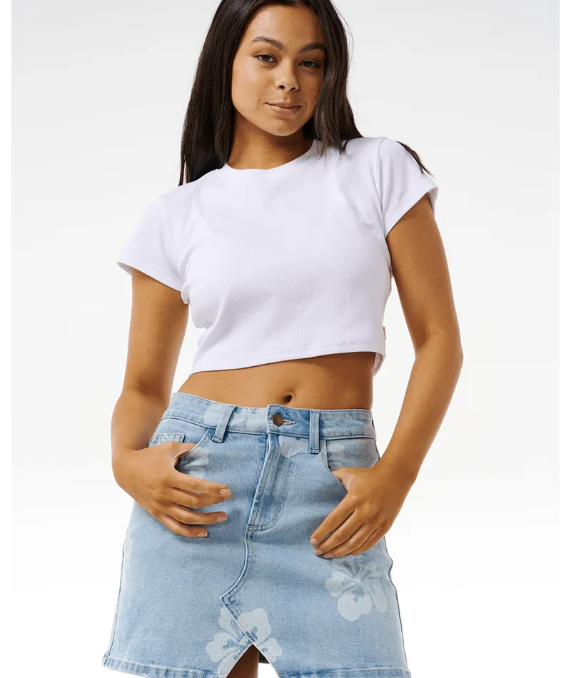 Rip Curl Hibiscus Heat Overdyed Denim Rock-Hellblau