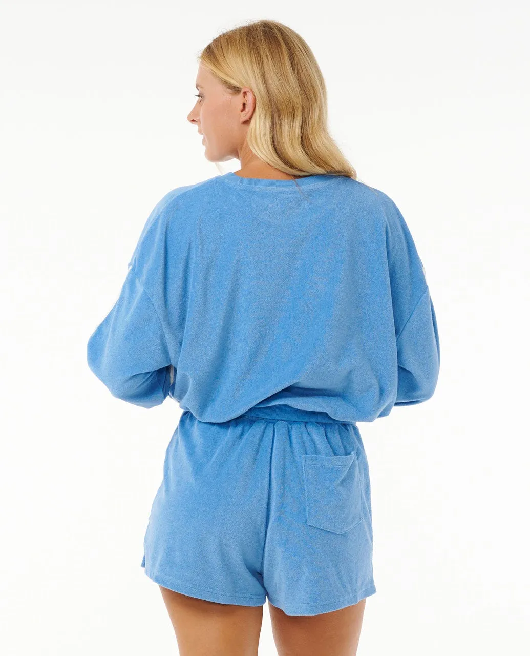 Rip Curl High Tide Terry Crew Sweatshirt - Leuchtendes Blau