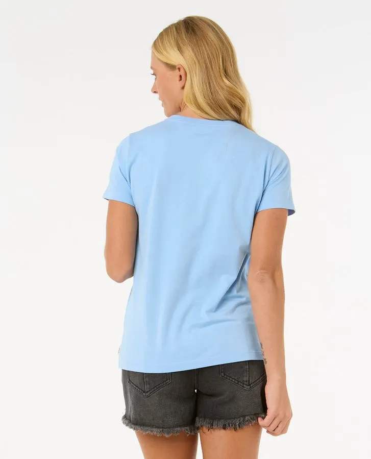 Rip Curl Stringers Standard T-Shirt - Mittelblau