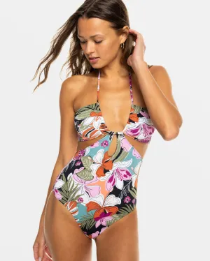 Roxy PT Beach Classics Fashion Einteiler-Anthrazit Stimmungsvoll Tropisch