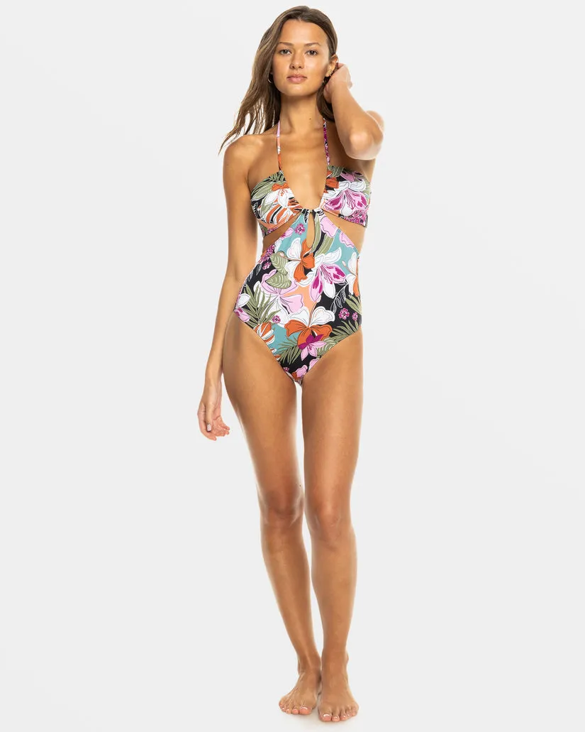 Roxy PT Beach Classics Fashion Einteiler-Anthrazit Stimmungsvoll Tropisch
