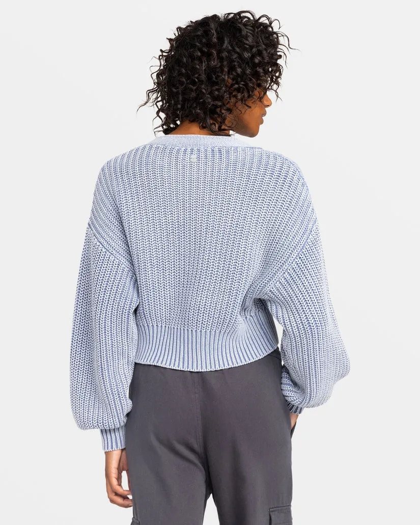Roxy Sundaze Washed Sweater-Infinity Blau