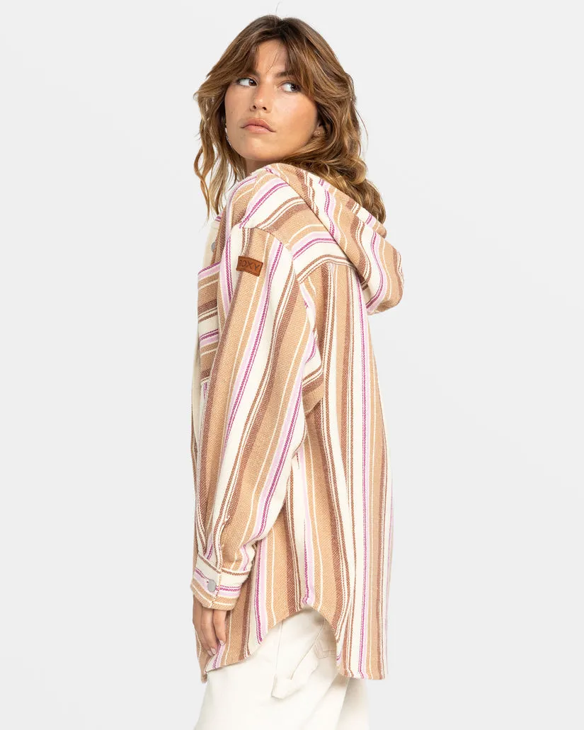 Roxy Sunlight Rider Langarm-Shirt - Kamel Coastal Streifen