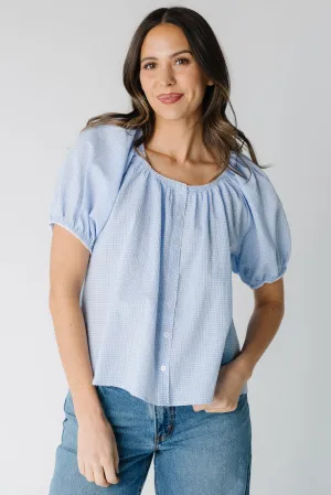 Gestreiftes Gingham-Oberteil